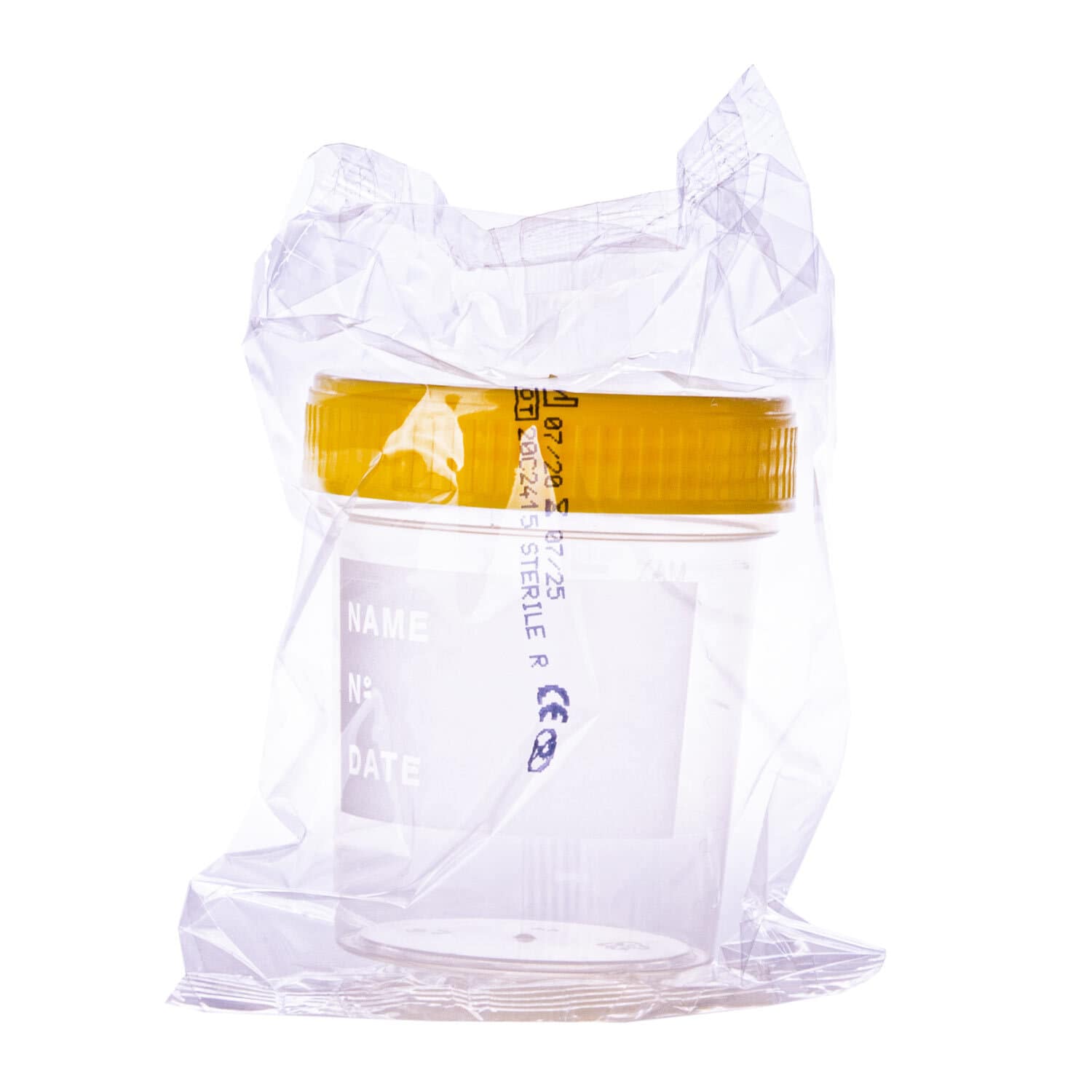 frasco de orina vacio bolsa unit.