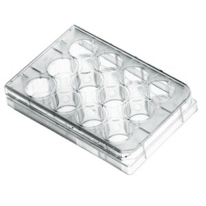 Placa fondo plano de 12 pocillos (50 uds)