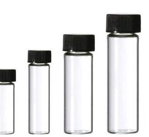 Viales de vidrio borosilicato y tapones a rosca