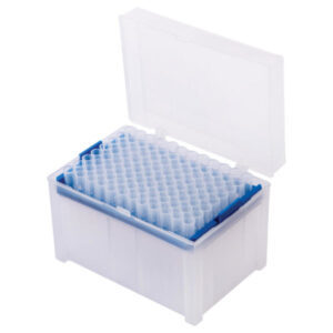 Punta 1000µl tipo Eppendorf. Color azul. Rack 96 puntas