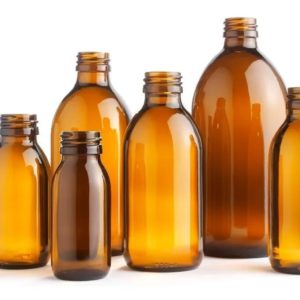 Botellas vidrio ámbar rosca DIN28