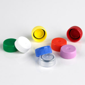 Tapones a rosca para microtubos. Libres RNAsa y DNAsa. Colores