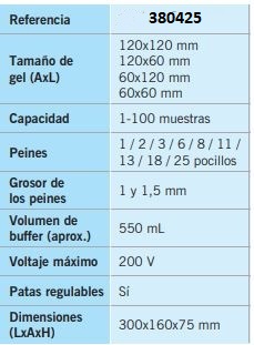 cubeta electroforesis caracteristicas 380421